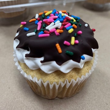 Medium vegan vanilla birthday cupcake